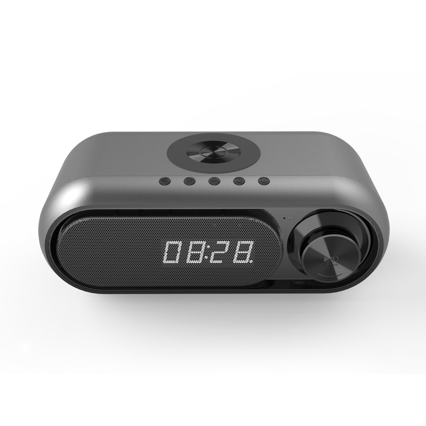 10W Wireless Charging Alarm Clock Radio Bluetooth Speaker Box