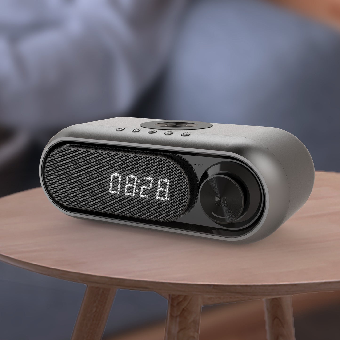 10W Wireless Charging Alarm Clock Radio Bluetooth Speaker Box