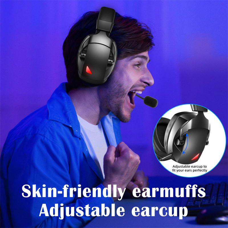 Wired Wireless Headphones for Gaming With Microphone