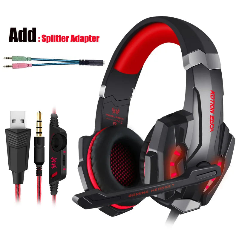 PS4 KOTION EACH G2000 G1000 G4000 G9000 G2600 Gaming Headphones with Microphones