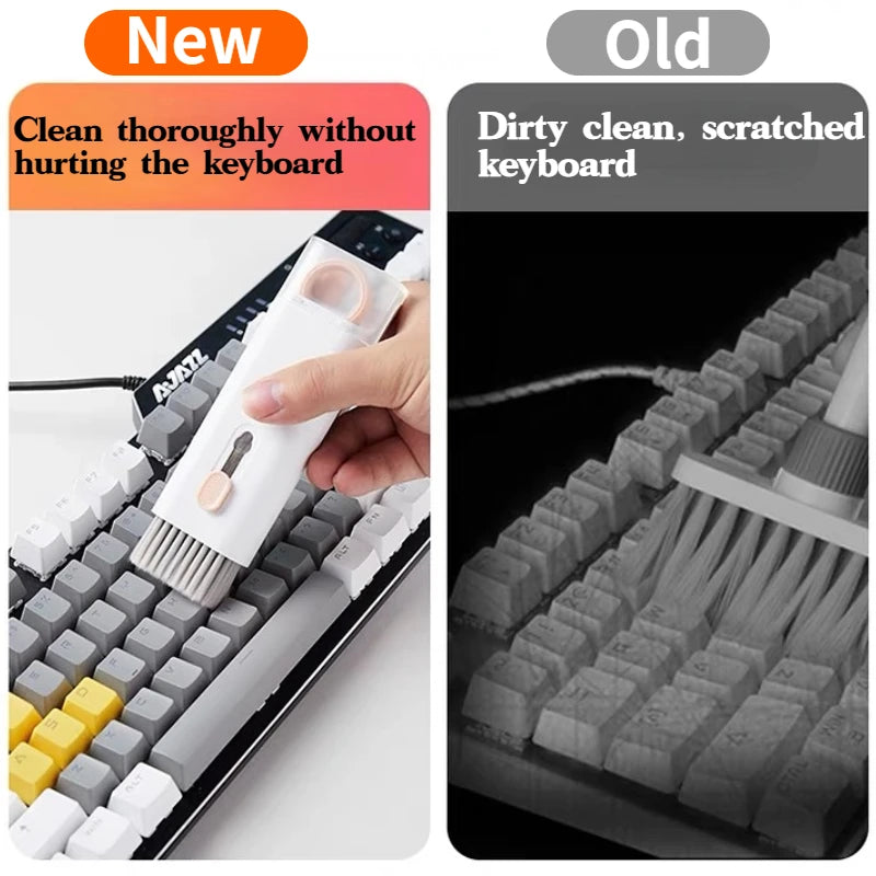 7-In-1 Keyboard Cleaner Brush Kit Earphone Cleaning Pen Keycap Puller Kit