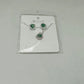 Emerald Zircon Flower Pendant Set