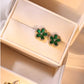 Emerald Zircon Flower Pendant Set